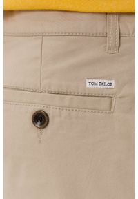 Tom Tailor Szorty męskie kolor beżowy. Okazja: na co dzień. Kolor: beżowy. Materiał: tkanina. Wzór: gładki. Styl: casual #6