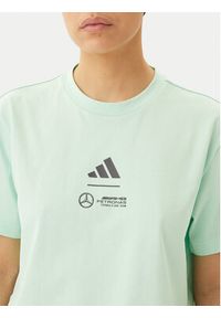 Adidas - adidas T-Shirt Mercedes - AMG Petronas Formula One Team Premium JY3077 Zielony Loose Fit. Kolor: zielony. Materiał: bawełna