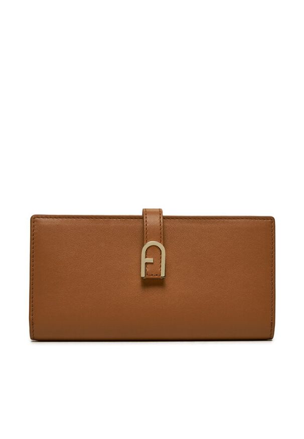 Furla Duży Portfel Damski Flow Continental Bifold WP00402-BX2045-RY000 Brązowy. Kolor: brązowy. Materiał: skóra