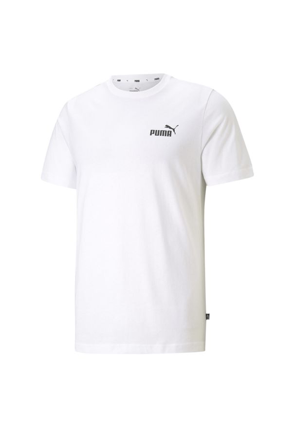 Puma - Męska koszulka Essentials z małym logo PUMA White. Kolor: biały. Sport: fitness, joga i pilates
