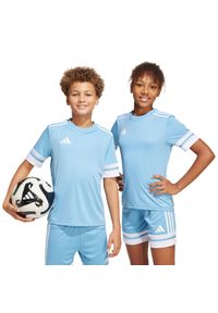 Adidas - Koszulka dla dzieci adidas Squadra 25. Kolor: biały, niebieski, wielokolorowy. Sport: piłka nożna
