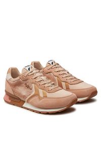 Pepe Jeans Sneakersy PLS40009 Beżowy. Kolor: beżowy. Materiał: skóra