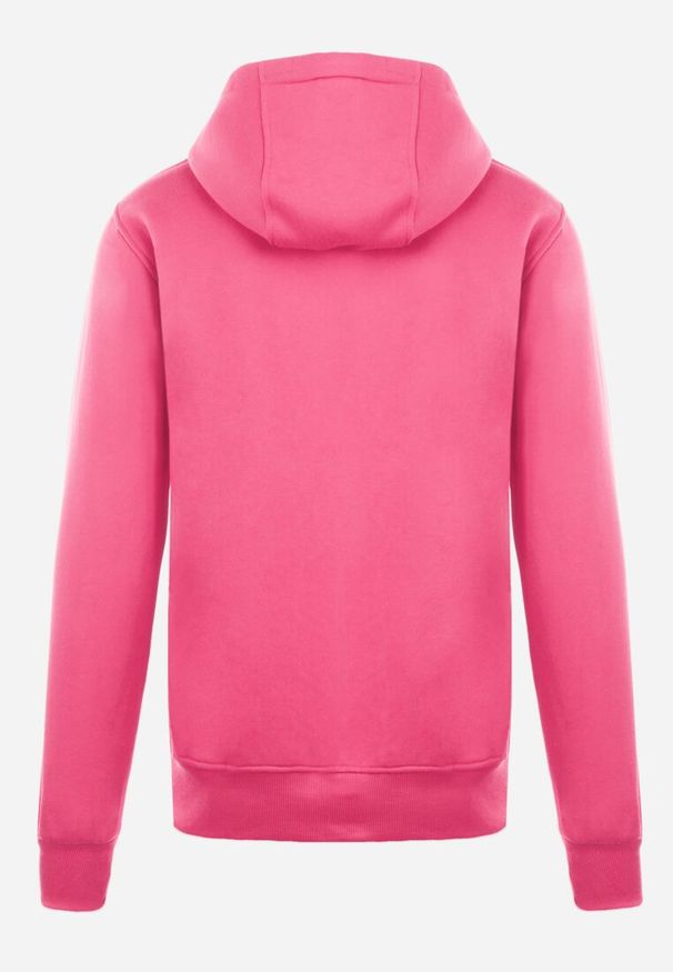 Born2be - Fuksjowa Bluza z Kapturem Zapinana na Suwak Bran. Okazja: na co dzień, na spacer. Typ kołnierza: kaptur. Kolor: różowy. Materiał: materiał. Długość rękawa: długi rękaw. Długość: długie. Styl: elegancki, casual