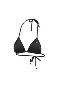 Damska góra od bikini Puma w kształcie trójkąta w kolorze czarnym. Kolor: czarny. Materiał: poliester