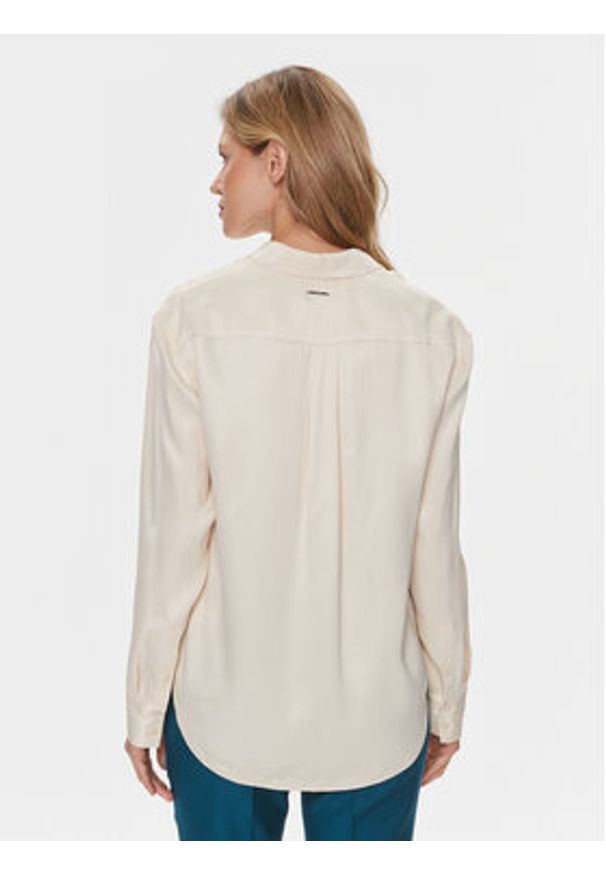 Calvin Klein Koszula K20K206299 Beżowy Relaxed Fit. Kolor: beżowy. Materiał: wiskoza