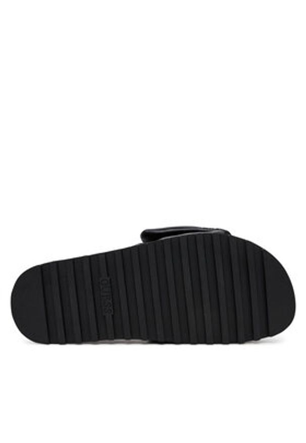 Guess Klapki FLJFA2ELE19 Czarny. Kolor: czarny. Materiał: skóra