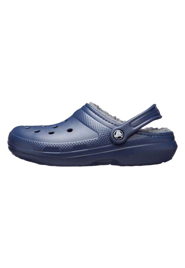 Crocs - Chodaki Classic Lined Clog U. Kolor: niebieski. Materiał: materiał, syntetyk, tkanina