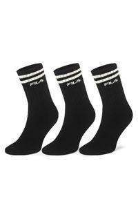 Zestaw 3 par wysokich skarpet unisex Fila. Kolor: czarny