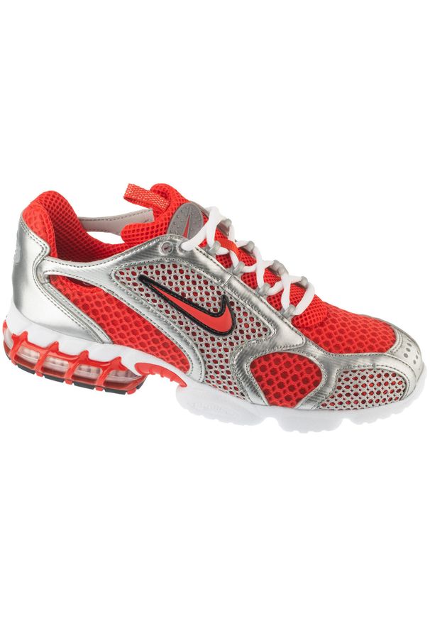 Nike - Buty sportowe Sneakersy męskie, Air Zoom Spiridion Cage 2. Kolor: czerwony. Model: Nike Zoom. Sport: turystyka piesza