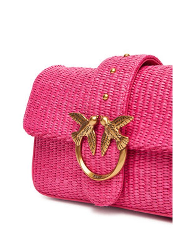 Pinko - PINKO Torebka Love One Mini Slouchy Fl PE 25 PLTT 104340 A2CF Różowy. Kolor: różowy