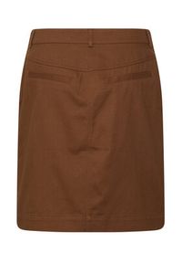 Kaffe Spódnica mini Carmen 10507675 Brązowy Regular Fit. Kolor: brązowy. Materiał: bawełna