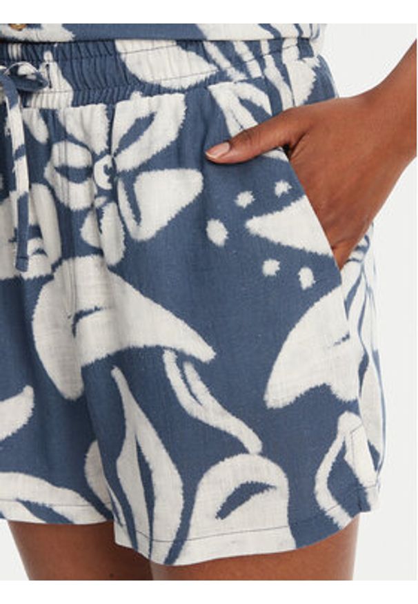 Banana Moon Szorty materiałowe William Floreal MHX74 Niebieski Loose Fit. Kolor: niebieski. Materiał: wiskoza