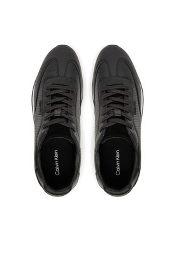 Calvin Klein Sneakersy Low Prof Runn Laceup Perf Lth HM0HM01871 Czarny. Kolor: czarny. Materiał: skóra