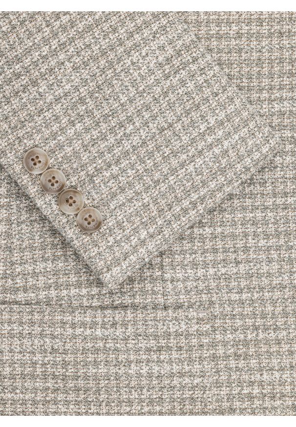 Pako Lorente - PAKO LORENTE – Beżowa marynarka w pepitkę. Kolor: niebieski, beżowy. Materiał: bawełna, poliester