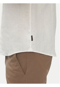 Michael Kors Koszula CS1400I4YT Biały Slim Fit. Kolor: biały. Materiał: len #3