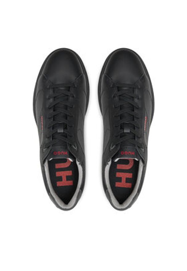 Hugo Sneakersy Riven Tenn punyl 50523439 Czarny. Kolor: czarny. Materiał: skóra