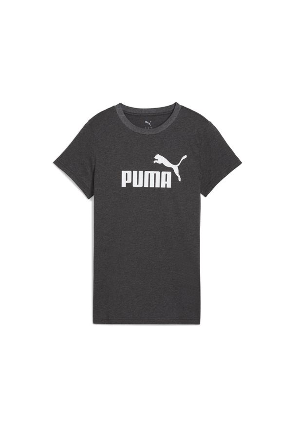 Puma - Damska koszulka ESS No. 1 Logo PUMA Dark Gray Heather. Kolor: szary. Materiał: guma. Wzór: nadruk. Sport: fitness