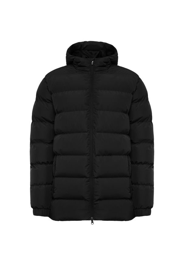 ROLY - Męska Ocieplana Kurtka Nepal. Kolor: czarny. Materiał: puch. Sport: turystyka piesza