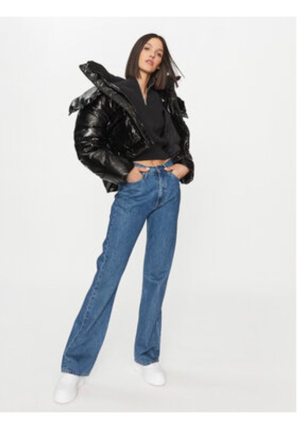 Calvin Klein Jeans Kurtka zimowa High Shine J20J221884 Czarny Oversize. Kolor: czarny. Materiał: syntetyk. Sezon: zima
