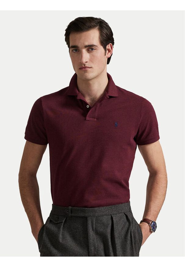 Polo Ralph Lauren Polo 710536856343 Bordowy Regular Fit. Typ kołnierza: polo. Kolor: czerwony. Materiał: bawełna