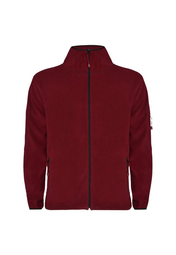 ROLY - Męska Kurtka Luciane Z Mikropolaru. Kolor: czerwony. Sezon: zima. Styl: sportowy