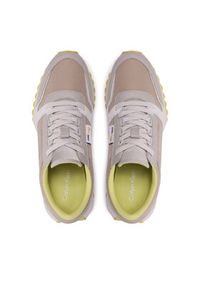 Calvin Klein Sneakersy Low Top Lace Up Mix New HM0HM00926 Beżowy. Kolor: beżowy. Materiał: skóra #6