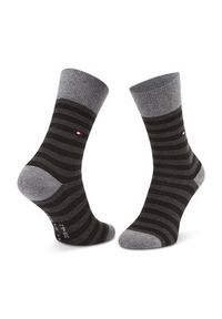 TOMMY HILFIGER - Tommy Hilfiger Zestaw 2 par wysokich skarpet unisex 100000816 Szary. Kolor: szary. Materiał: materiał #3