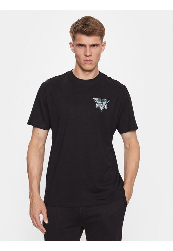 Guess T-Shirt Z3BI06 I3Z14 Czarny Regular Fit. Kolor: czarny. Materiał: bawełna