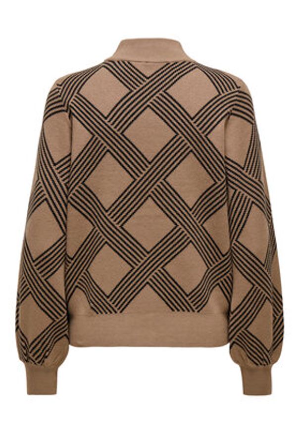 only - ONLY Golf Anny 15327635 Beżowy Regular Fit. Typ kołnierza: golf. Kolor: beżowy. Materiał: syntetyk