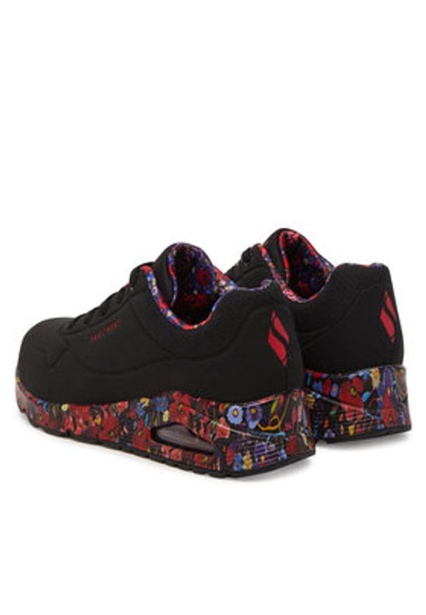 skechers - Skechers Sneakersy Uno-Majestic Garden 155583/BKMT Czarny. Kolor: czarny. Materiał: materiał