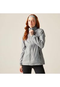 Regatta - Kurtka trekkingowa damska Corinne IV przeciwdeszczowa. Kolor: szary, wielokolorowy, biały. Materiał: poliamid, softshell. Sport: turystyka piesza #1