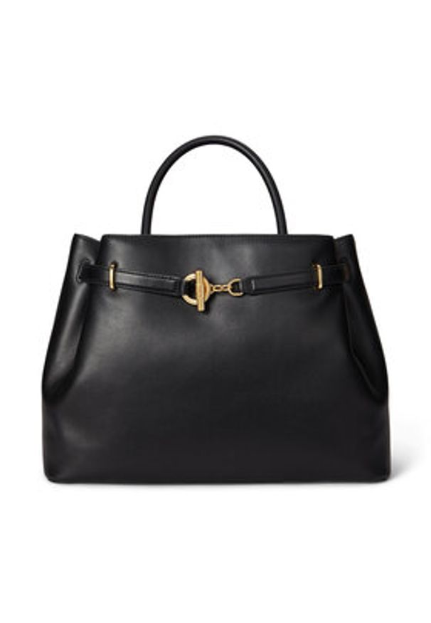 Lauren Ralph Lauren - LAUREN RALPH LAUREN Torebka 431P03417002 Czarny. Kolor: czarny. Materiał: skórzane