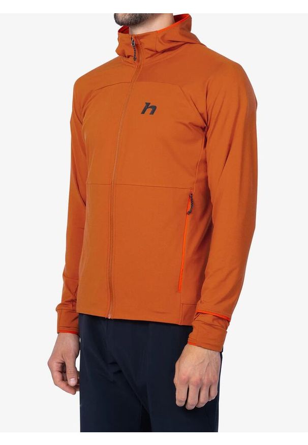 Bluza z kapturem męska Hannah Ethan Hoody. Typ kołnierza: kaptur. Kolor: pomarańczowy. Styl: sportowy. Sport: turystyka piesza