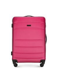 Wittchen - Zestaw walizek z ABS-u żłobionych różowy. Kolor: różowy. Materiał: guma. Styl: klasyczny #6