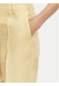 Weekend Max Mara Spodnie materiałowe Malizia 2615131112 Żółty Straight Fit. Kolor: żółty. Materiał: len #2