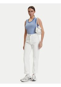 Tommy Jeans Top DW0DW20673 Niebieski Slim Fit. Kolor: niebieski. Materiał: bawełna #2