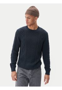 Matinique Sweter Triton 30207487 Granatowy Regular Fit. Kolor: niebieski. Materiał: bawełna