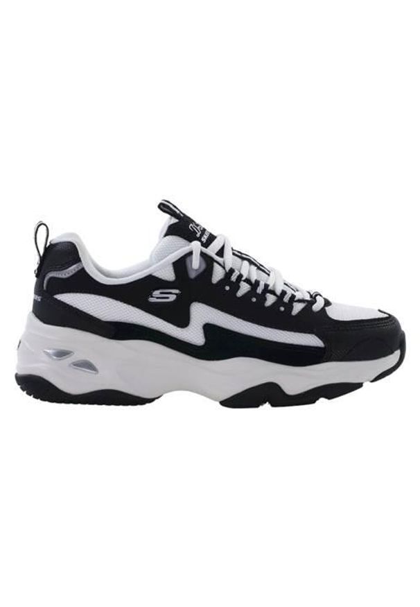skechers - Buty do chodzenia damskie Skechers Dlites 40FANCY. Zapięcie: sznurówki. Kolor: biały, czarny, wielokolorowy. Materiał: materiał, syntetyk. Szerokość cholewki: normalna. Sport: turystyka piesza