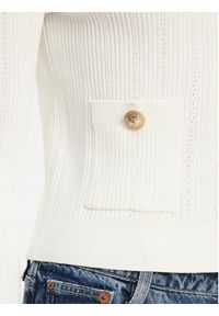 Guess Kardigan W5YR09 Z0130 Biały Regular Fit. Kolor: biały. Materiał: syntetyk, wiskoza #3