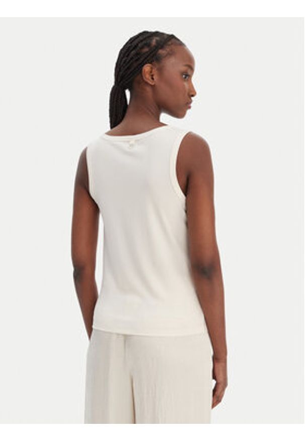 Marella Top Orata 2613941015 Écru Slim Fit. Materiał: wiskoza