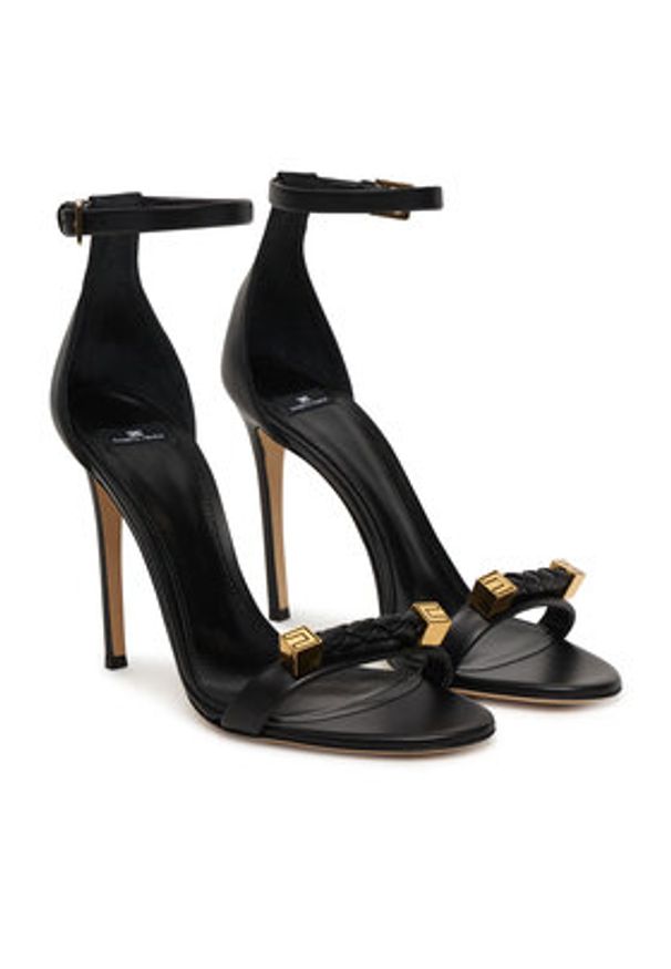 Elisabetta Franchi Sandały SA12L61E2 Czarny. Kolor: czarny. Materiał: skóra