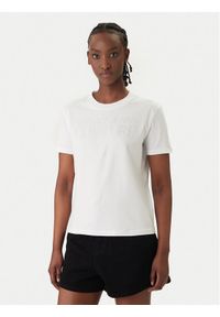 Versace Jeans T-Shirt 80HAHT09 Biały Regular Fit. Kolor: biały. Materiał: bawełna #1