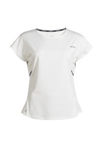 ARTENGO - Koszulka tenisowa z okrągłym dekoltem damska Artengo Soft Dry 500. Kolor: biały. Materiał: elastan, poliester, materiał. Sport: tenis