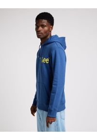 Lee - LEE WOBBLY HOODIE MĘSKA BLUZA NIEROZPINANA LOGO MIDNIGHT NAVY 112349102 LM54016852. Typ kołnierza: kaptur