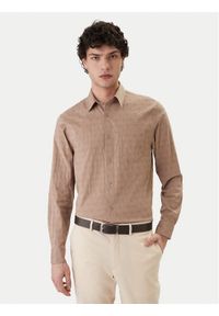 Guess Koszula M6GH18 W1713 Brązowy Regular Fit. Kolor: brązowy. Materiał: bawełna #1