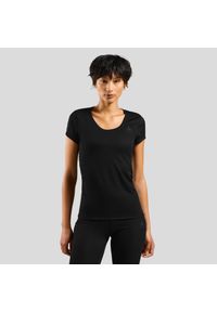 Koszulka damska Odlo BL TOP crew neck s/s ACTIVE F-DRY LIGHT. Kolor: czarny, szary, wielokolorowy