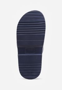 Born2be - Granatowe Piankowe Klapki Basenowe na Grubej Podeszwie Atexia. Okazja: do domu, na co dzień, na plażę. Kolor: niebieski. Materiał: dresówka. Sezon: lato. Styl: sportowy, klasyczny, wakacyjny, casual #2
