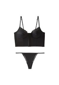 Intica - Komplet bielizny z gładkiej tkaniny na co dzień Murielle. Kolor: czarny. Materiał: tkanina. Wzór: gładki #1