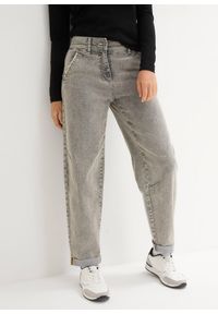 bonprix - Dżinsy z efektem vintage. Kolor: szary. Styl: vintage #1