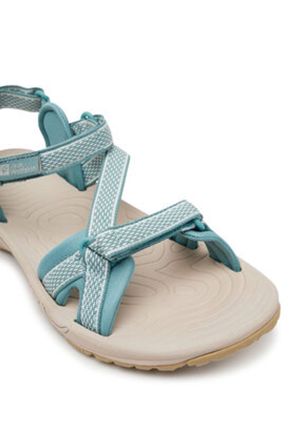 Jack Wolfskin Sandały Lakewood Ride Sandal M 4019041 Turkusowy. Kolor: turkusowy. Materiał: materiał